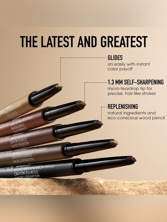 bareMinerals Other - Bare Minerals Mineralizt Micro-Defining Brow Pencil Coffee dark brown